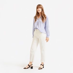 Everlane Corduroy Straight Leg Crop (Short) in Bone - Sz 0